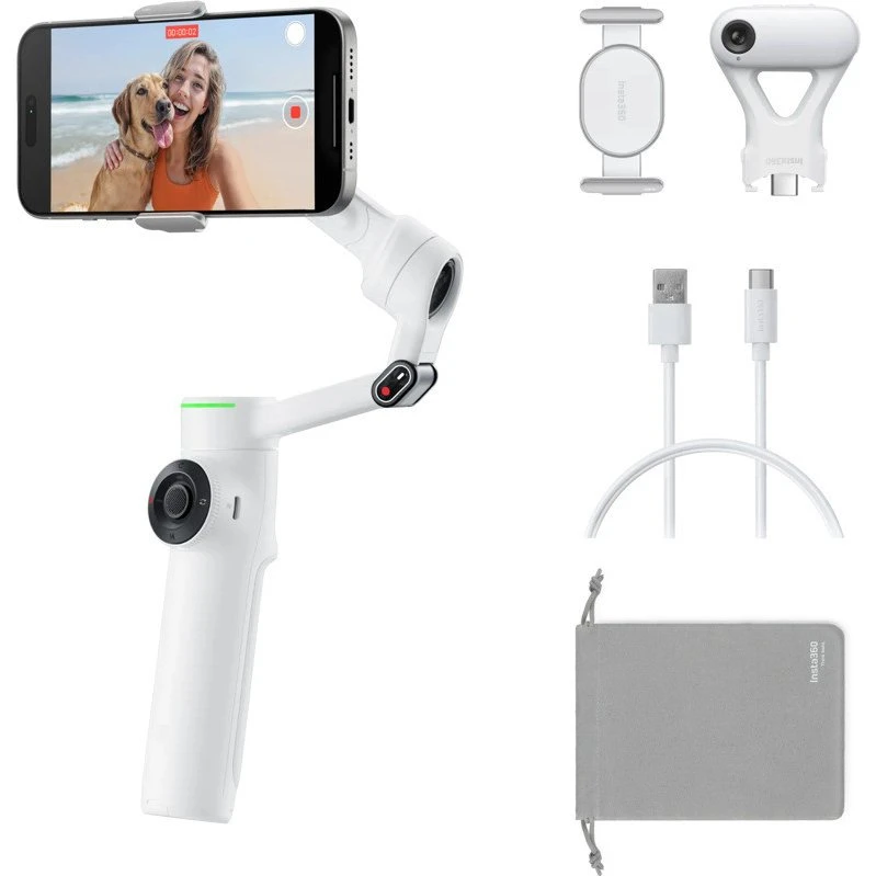 Insta360 Flow 2 Pro AI Tracker Bundle - Hvid