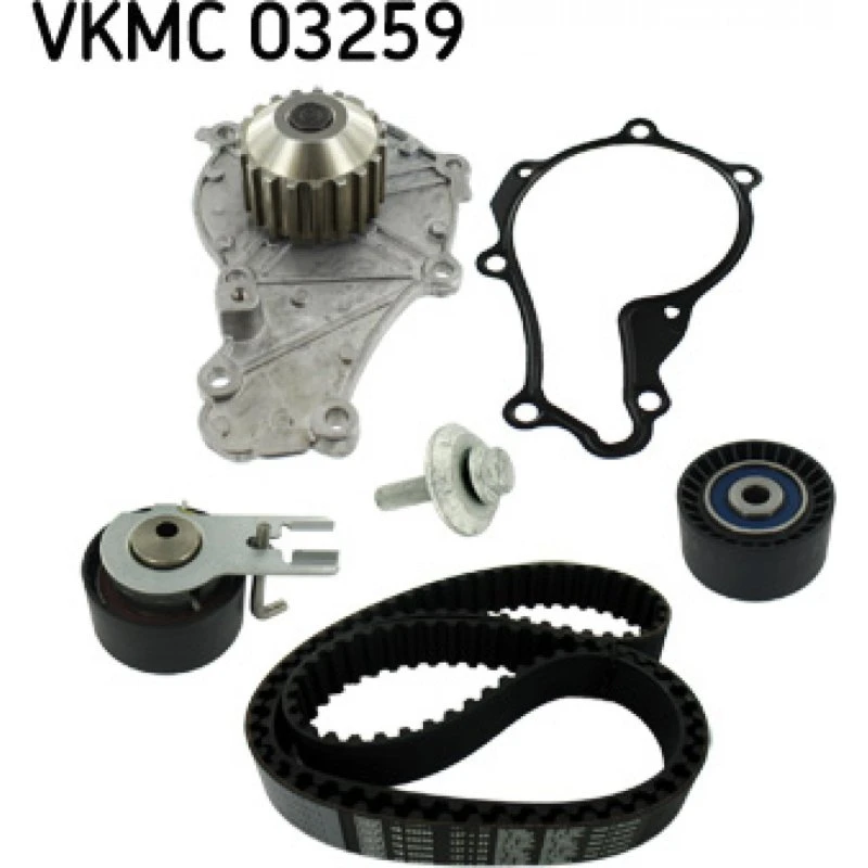 SKF Vandpumpe + Tandremssæt VKMC 03259 for Ford, Fiat, Peugeot