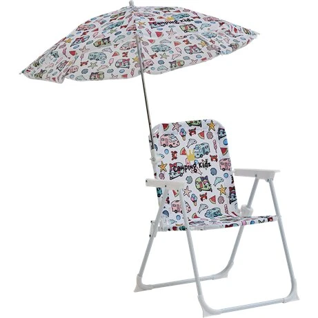 Camping Kidz barnestol med parasol Ø70 cm, sædehøjde 27 cm
