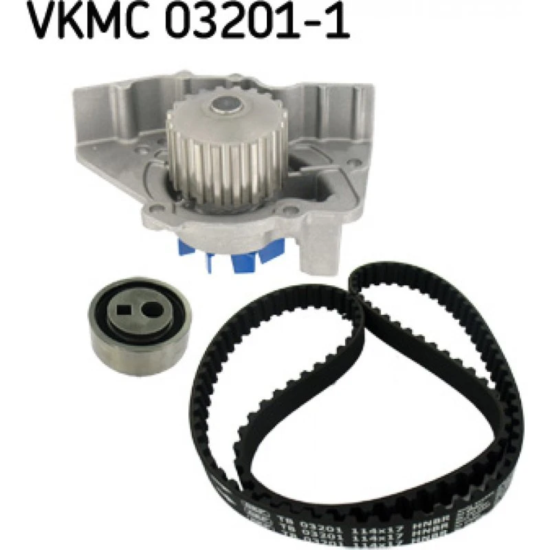 SKF Vandpumpe + Tandremssæt VKMC 03201-1 for FIAT, PEUGEOT, CITROËN