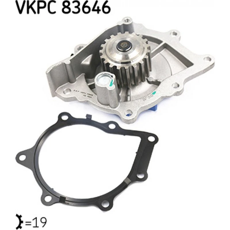 SKF Vandpumpe VKPC 83646 til OPEL, FORD, FIAT