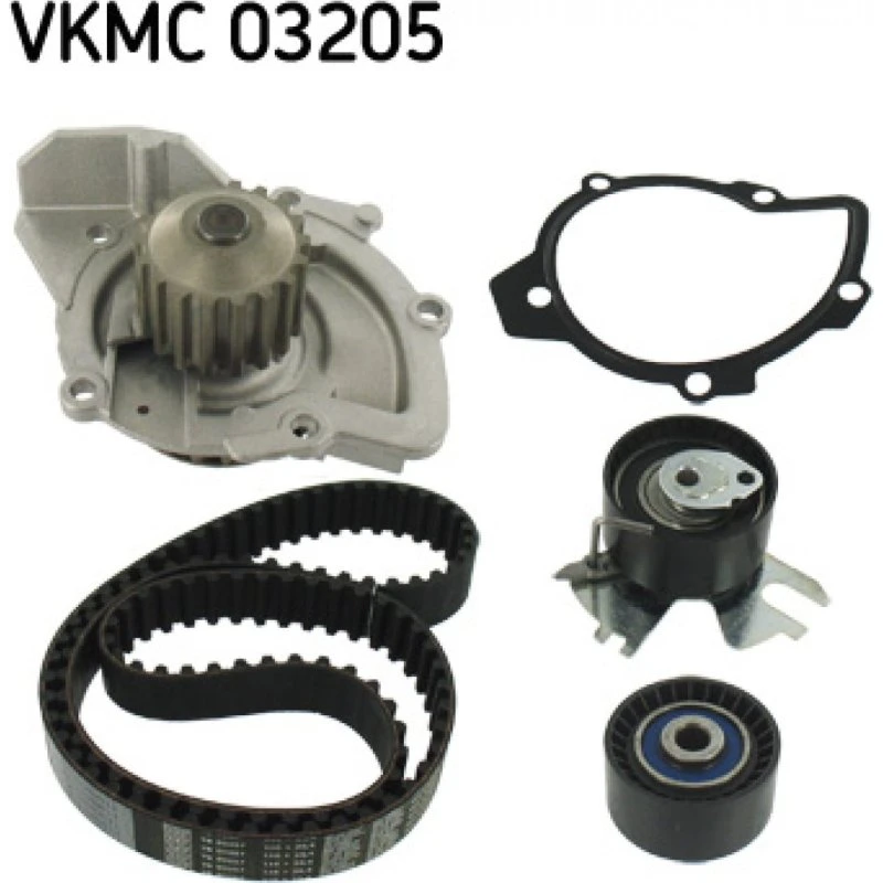 SKF Vandpumpe + Tandremssæt VKMC 03205, 116 tænder, 25,4 mm bred