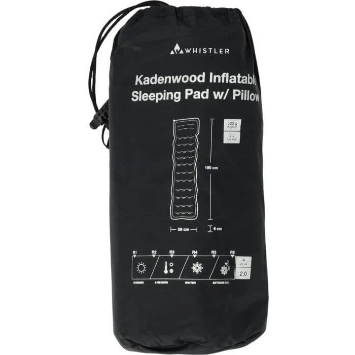 Whistler Kadenwood luftmadras 190×59×6 cm - sort