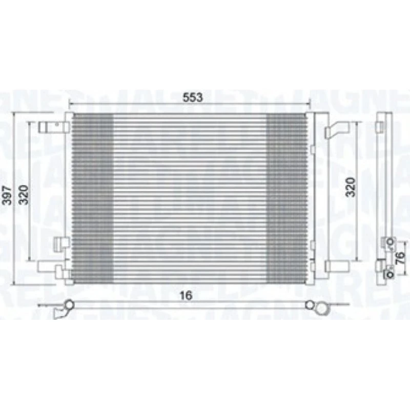 MAGNETI MARELLI Kondensator 350203964000 til VW, Audi, Skoda, Seat