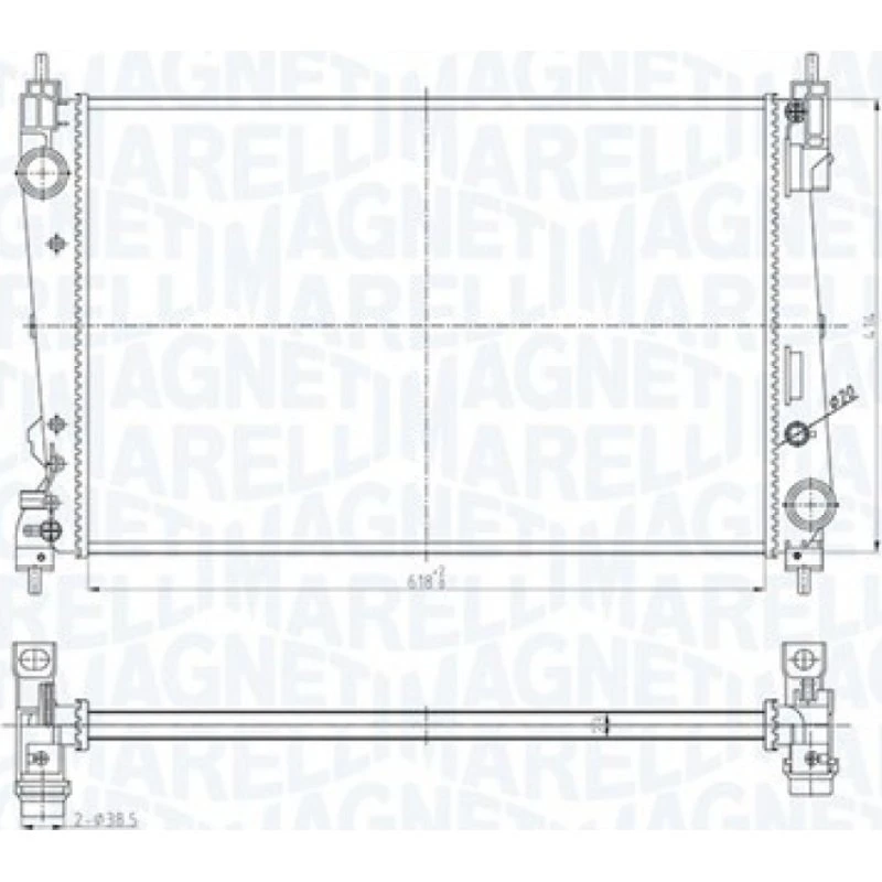 MAGNETI MARELLI 350213184300 Motorkøler til OPEL, FIAT, ALFA ROMEO