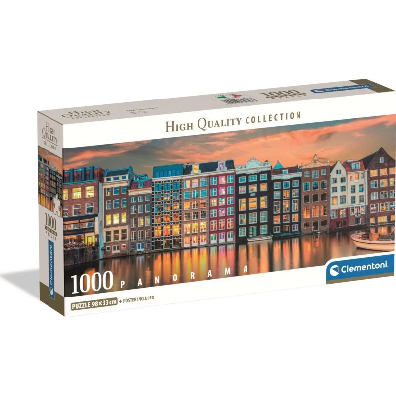 Clementoni Bright Amsterdam 1000 Brikker Floor Puslespil