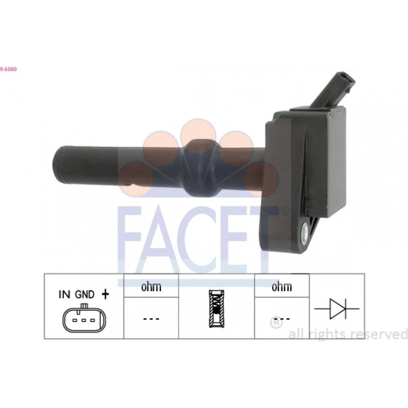 FACET Tændspole 9.6560 til Ford Fiesta, Focus & Transit