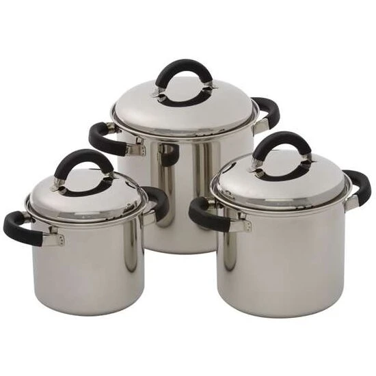 WeCamp Ancona grydesæt i rustfrit stål, 3 dele