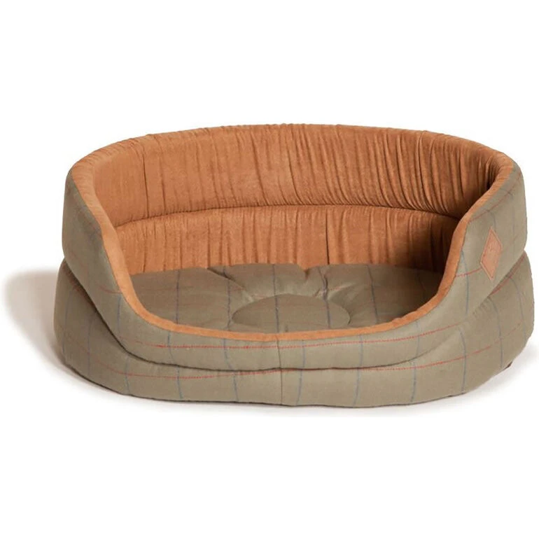 Danish Design Tweed Slumber hundeseng - grøn/tan