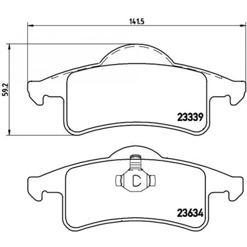 Brembo Bremseklodser P 37 006 5011970AA, bagaksel, Prime-serie