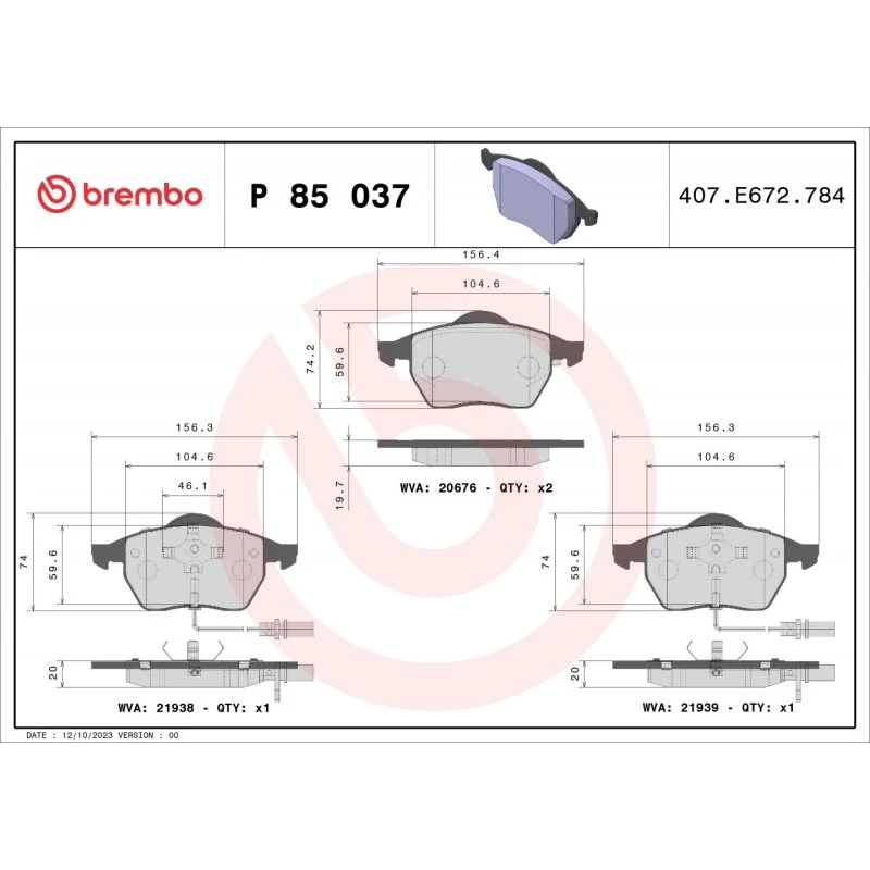 Brembo Bremseklodser P 85 037, Prime Line - Akselsæt til VW & Audi