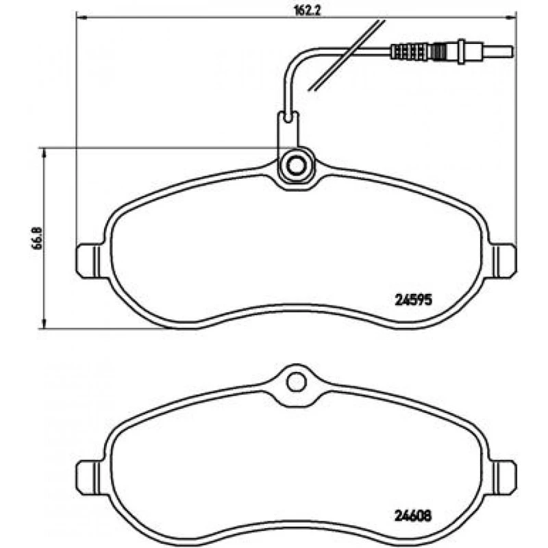 Brembo Bremseklodser Prime P 61 096, foraksel, 162x18x67 mm