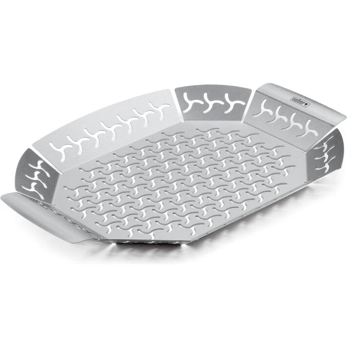 Weber Original grillbakke, stor - rustfrit stål 36,7×26,6 cm