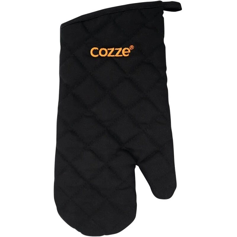 Cozze Grillhandske i sort, varmebestandig uld 28x15 cm