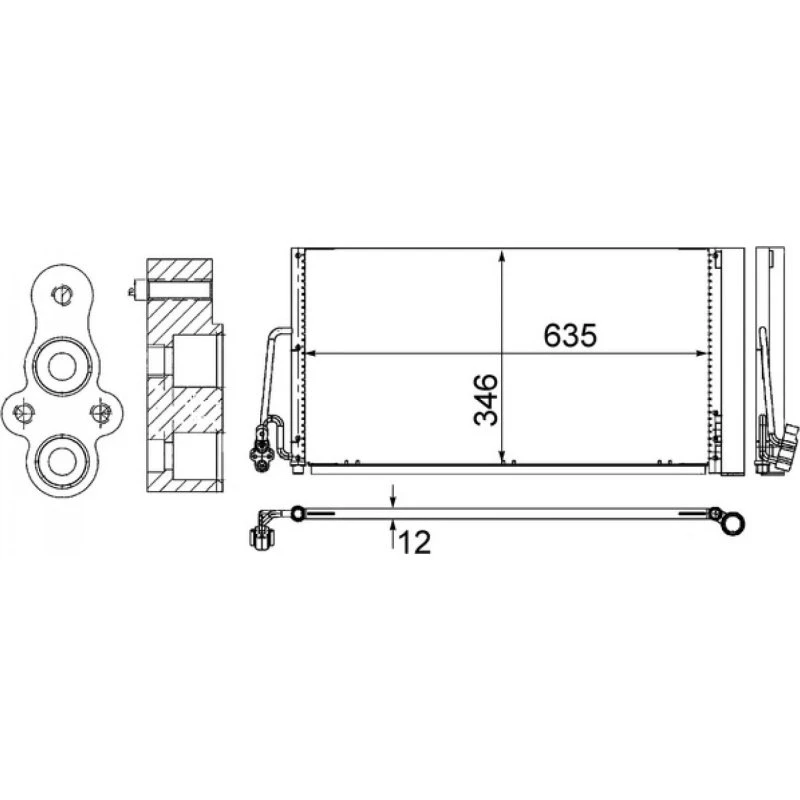 MAHLE AC 590 000S Kondensator til MINI 64536941084