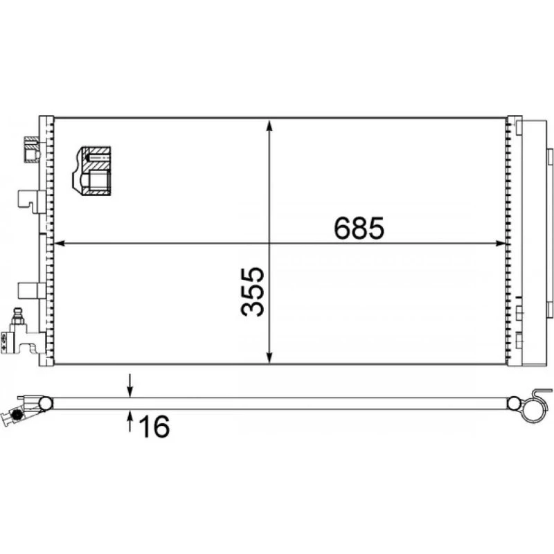 MAHLE AC 630 000S Kondensator til Renault (921100001R)