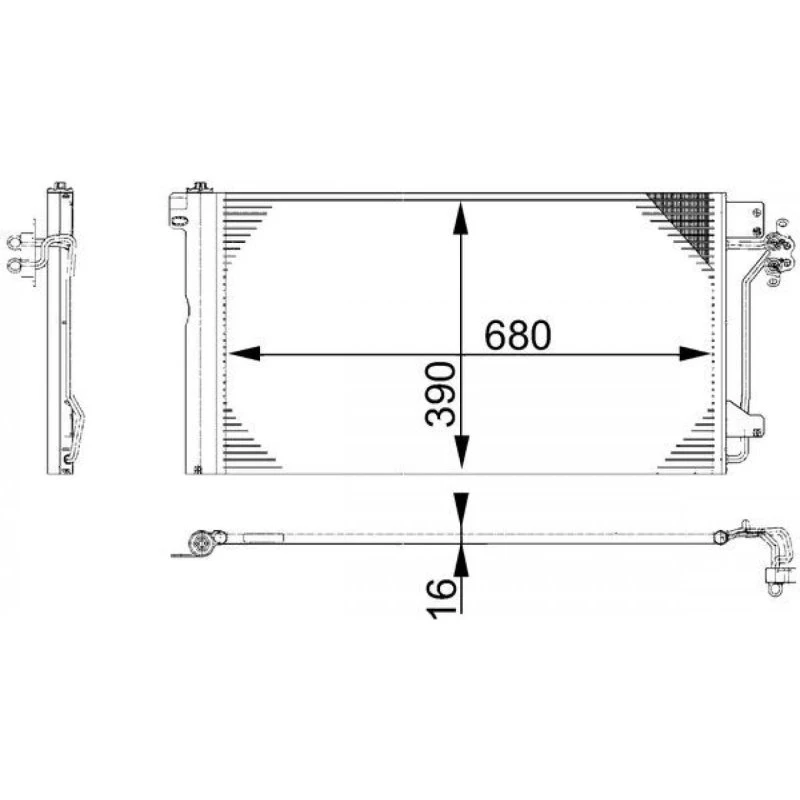 MAHLE ORIGINAL Kondensor AC 672 000S for VW T5