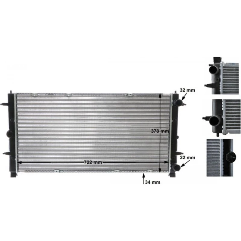 MAHLE CR 398 000S Motor Køler, 701121253K,701121253M