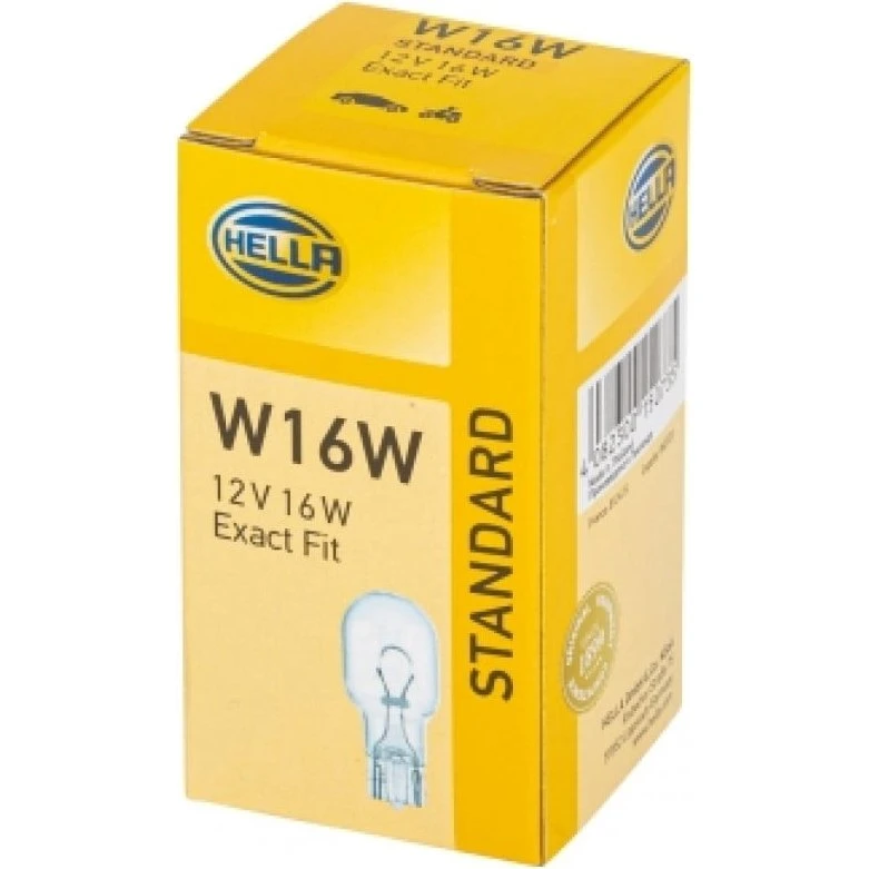 HELLA 8GA 008 246-001 Glødepære W16W, 10 stk