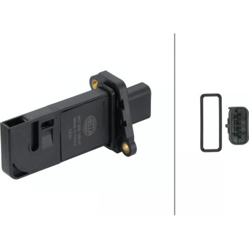 HELLA Luftmassemåler 8ET 009 149-471, 4-pol, til FORD, PEUGEOT, CITROËN