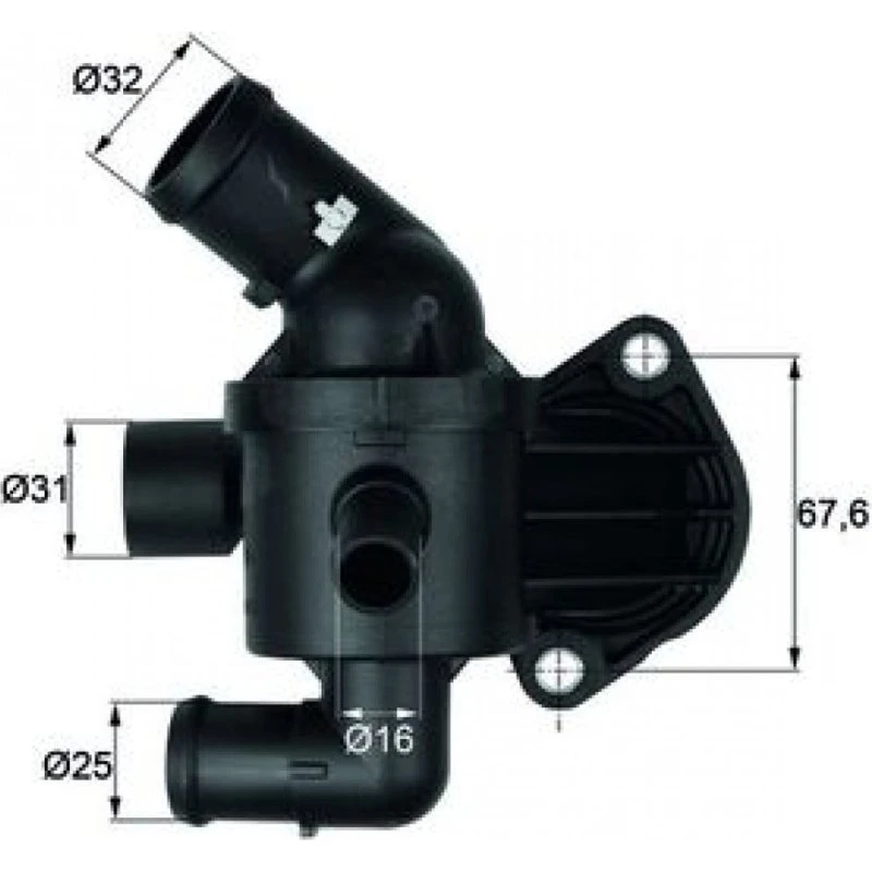 MAHLE Termostat TI 15 92, 92°C, til VW, AUDI, SKODA, SEAT