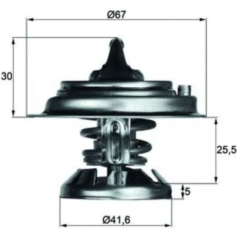 MAHLE Termostat TX 29 75D, 75°C, til Mercedes-Benz