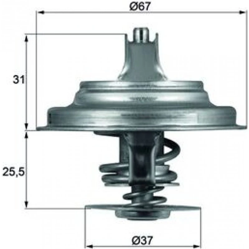MAHLE Termostat TX 25 71D, 71°C, til VW, AUDI, VOLVO