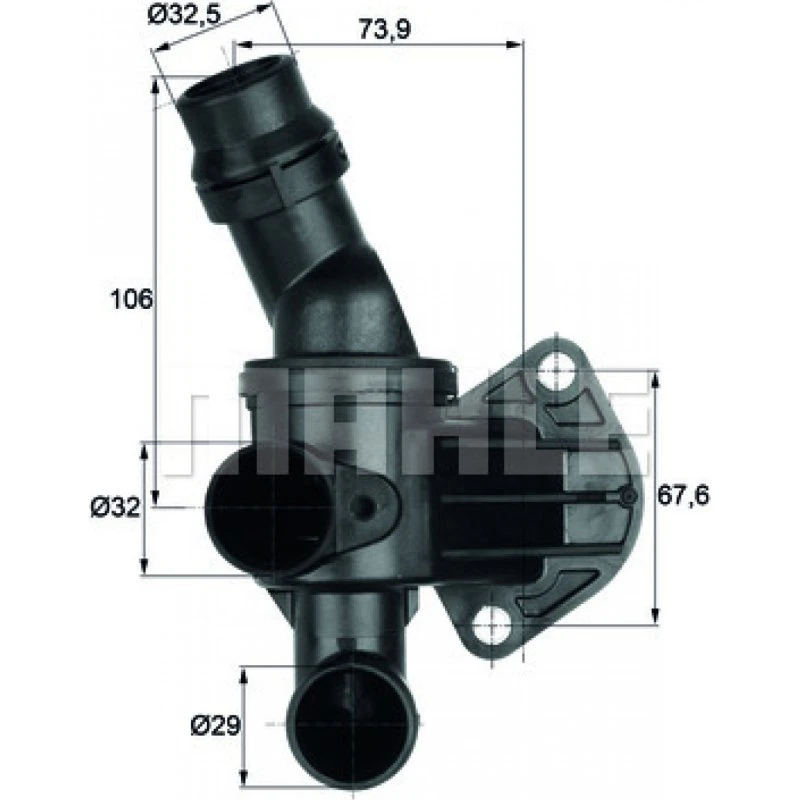 MAHLE Termostat 06F121111H, 80°C, til VW/AUDI/SEAT