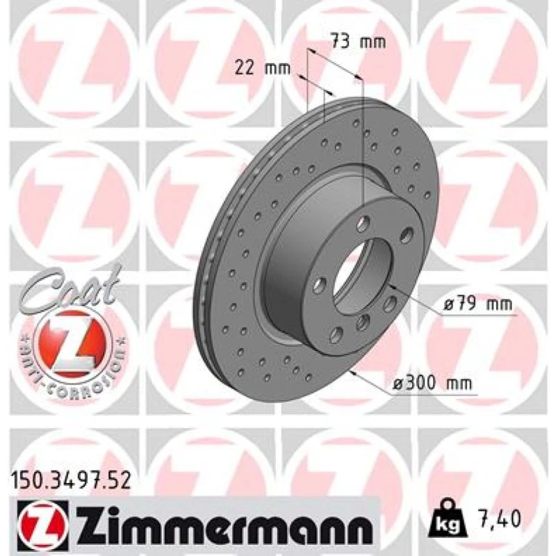 ZIMMERMANN SPORT COAT Z Bremseskive 150.3497.52