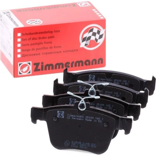 ZIMMERMANN Bremseklodser 25009.165.1, bagaksel, rød/sort, ECE R90 godkendt