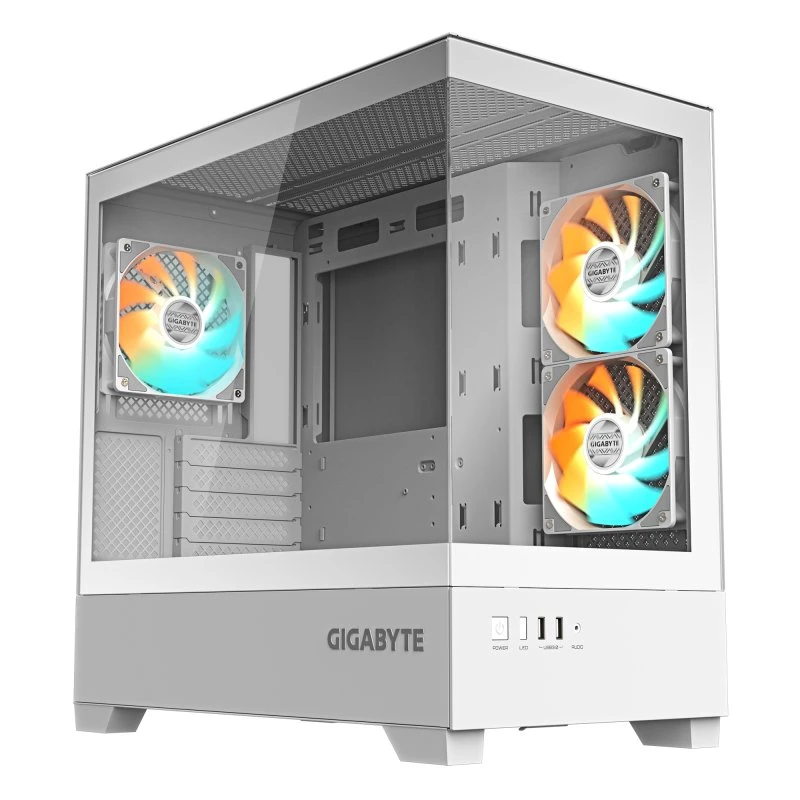 Gigabyte C201 Panoramic ICE Mid Tower, Sort