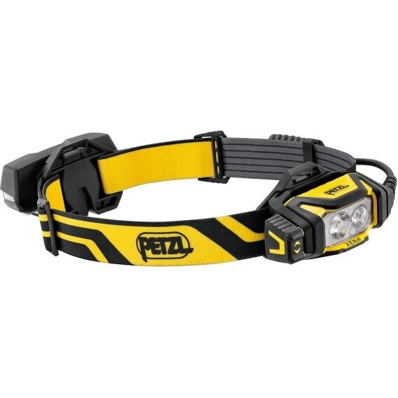 Petzl Xena pandelygte – 1.400 lumen, USB‑C genopladelig (sort/gul)