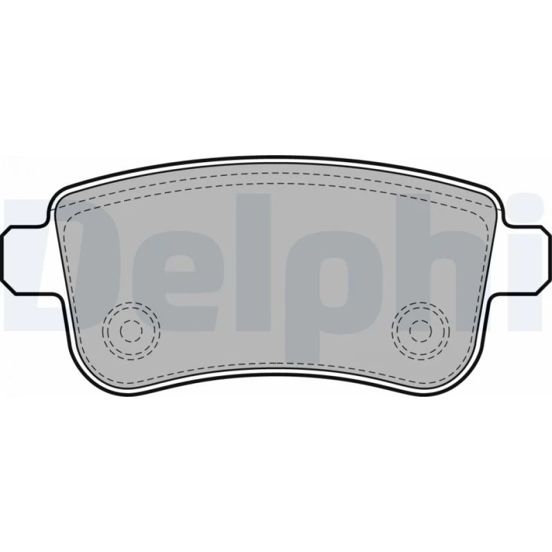 DELPHI Bremseklodser LP2153, bagaksel, Low-Metallic, til Renault & Mitsubishi
