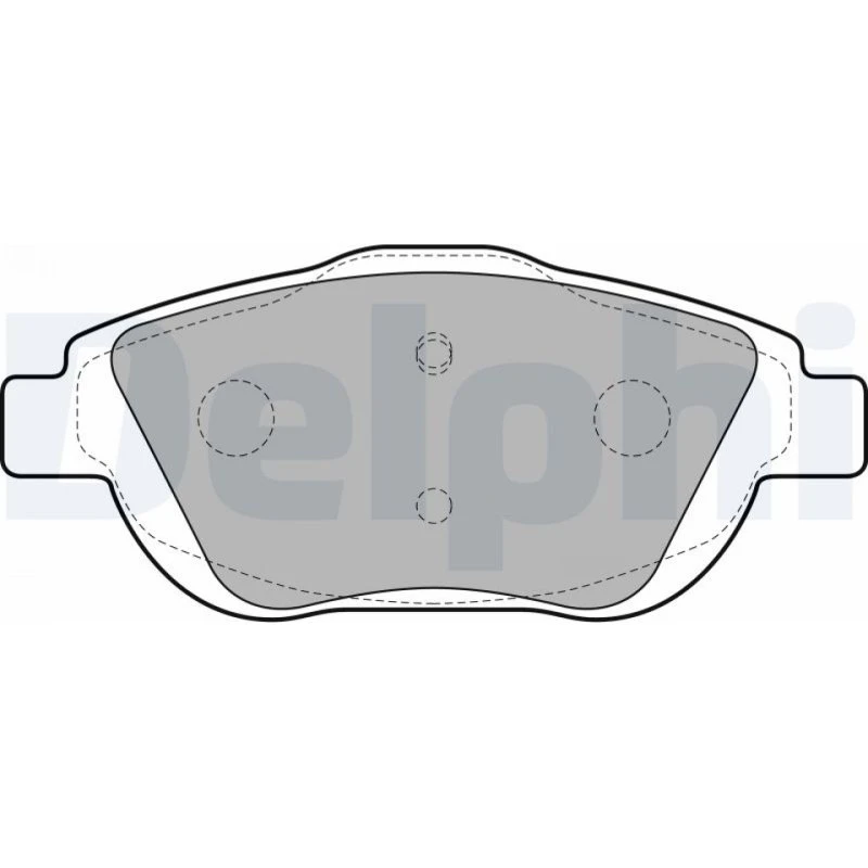 DELPHI Bremseklodser LP2164, Low-Metallic, foraksel, 137,1x59,3mm