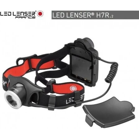 Ledlenser H7R.2 pandelygte – genopladelig, 300 lm, sort/rød/hvid