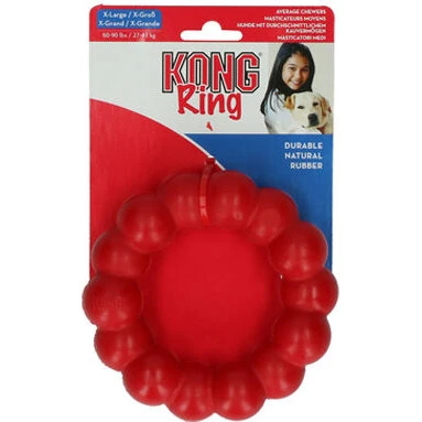 KONG Ring – tyggering i naturlig rød gummi