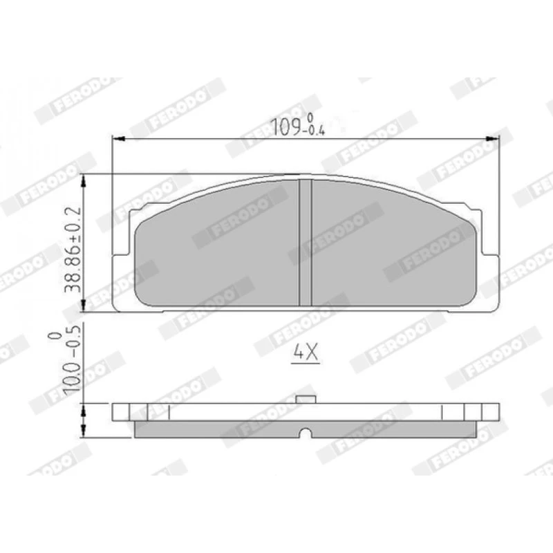 FERODO Bremseklodser FDB22, 1 akselsæt, for FIAT, SEAT, LANCIA