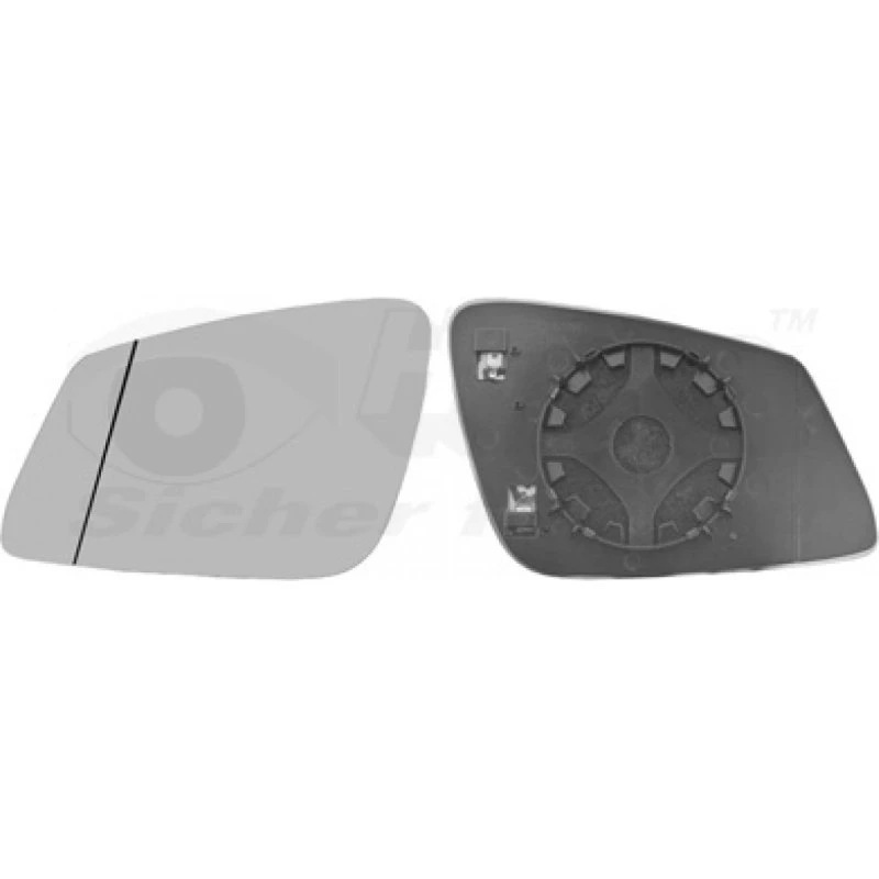 VAN WEZEL 0633837 Spejlglas, venstre, krom, BMW
