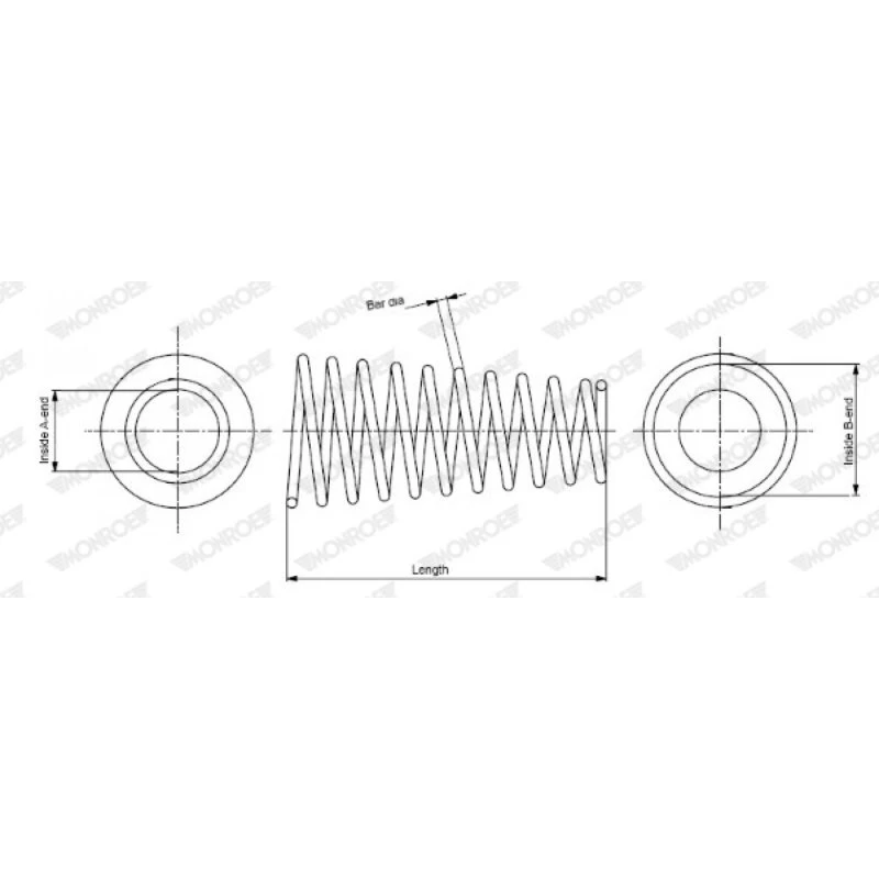 MONROE SP3633 Spiralfjeder til Suzuki Swift III