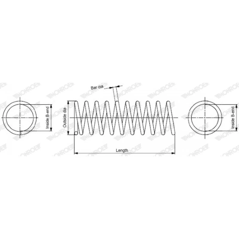 MONROE SP3749 Spiralfjeder til FORD Mondeo IV