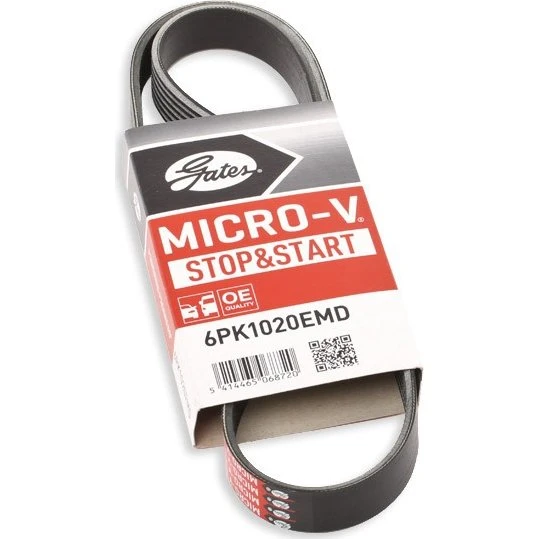 GATES Kileribberem 6PK1745, sort, 21 mm, Micro-V