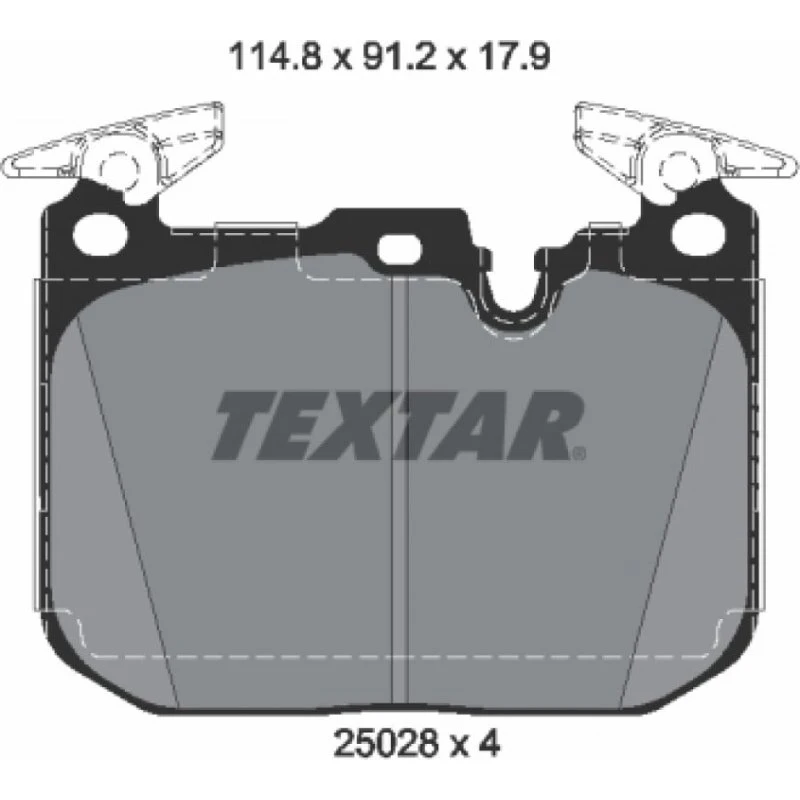 TEXTAR Bremseklodser 2502805, Brembo, blå, til BMW M-teknik
