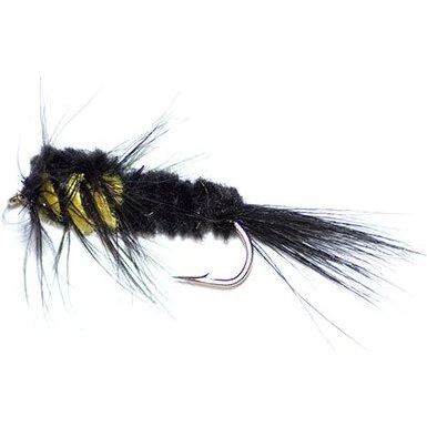 Unique Flies Montana Nymph Sort/Gul, krog #8