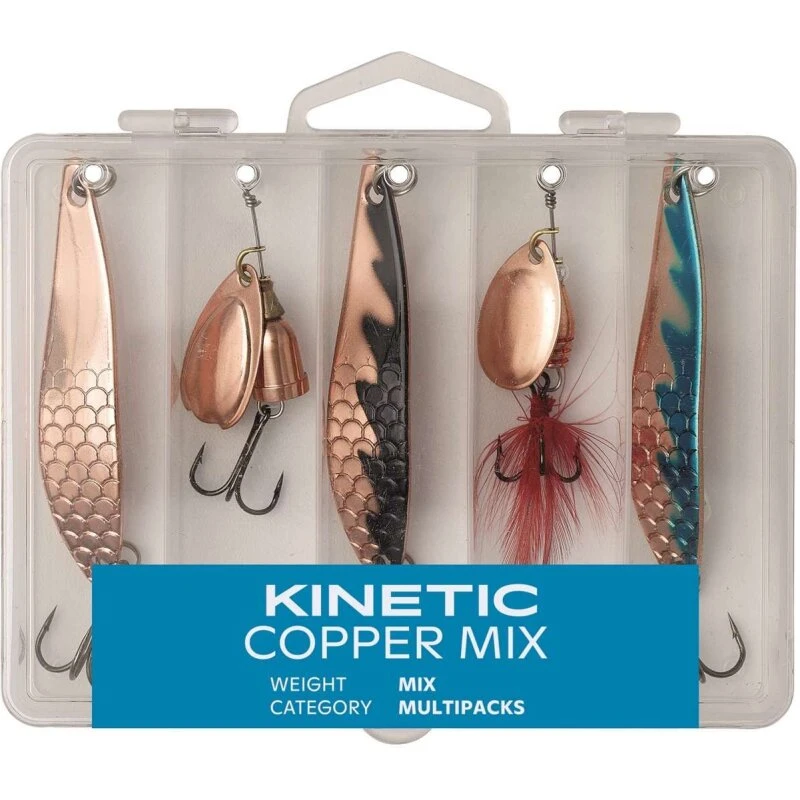 Kinetic Copper Mix – Spoons & Spinners 5 stk