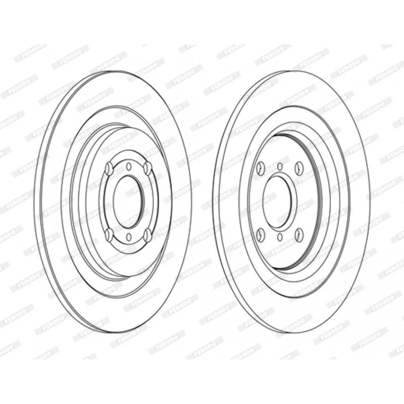 FERODO DDF1588C Bremseskive, 278 mm, 9 mm tyk, for Toyota Yaris & DAIHATSU Charade