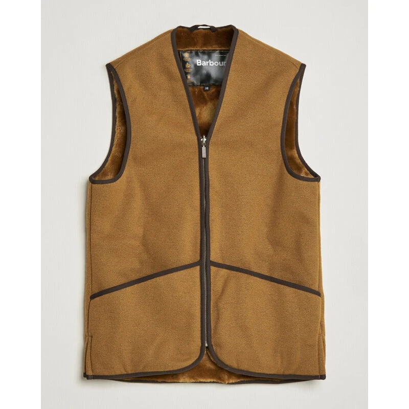 Barbour Warm Pile Zip-In Liner Vest – Brun