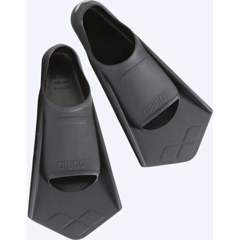 Arena Powerfin korte svømmefødder, sort