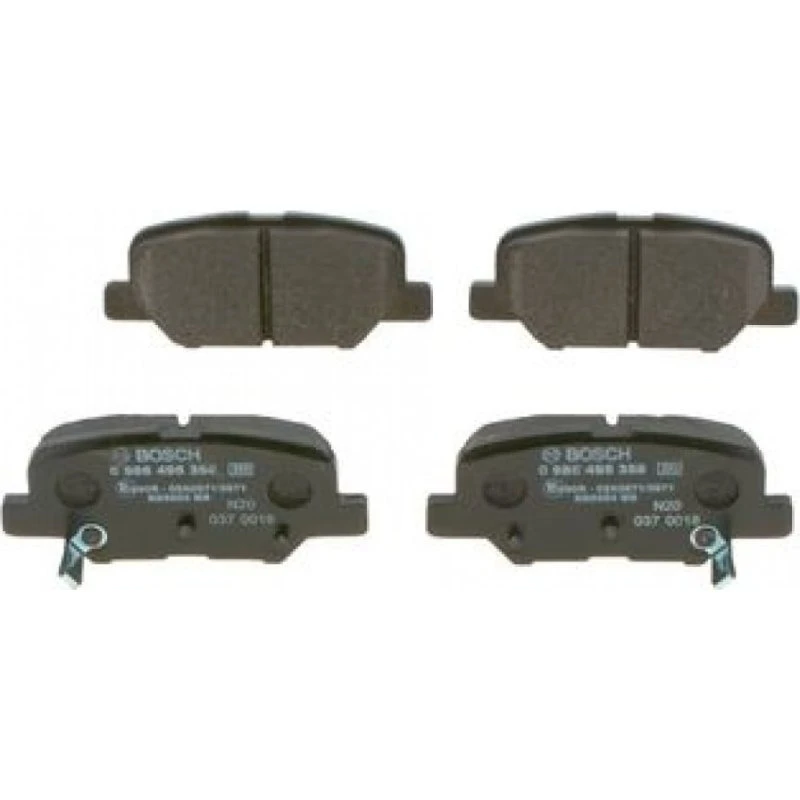 BOSCH Bremseklodser 0 986 495 358, bag, 14,3 mm, Low-Metallic