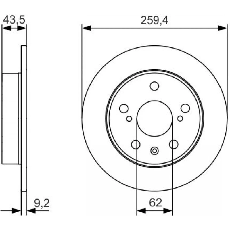 BOSCH Bremseskive 0 986 479 C44 for Suzuki Swift IV, SX4 S-CROSS, Vitara