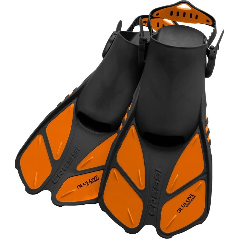 Cressi Bonete korte justerbare svømmefødder L/XL (EU 42–47) Black/Orange